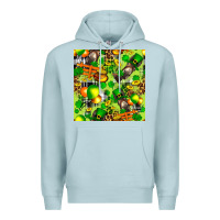 Blue Mist St. Patrick's Donkey With Shamrock Seamless Premium Hoodie - FaDigitalArtStudio