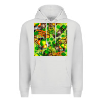 Dove Grey St. Patrick's Donkey With Shamrock Seamless Premium Hoodie - FaDigitalArtStudio