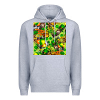 Heather Grey St. Patrick's Donkey With Shamrock Seamless Premium Hoodie - FaDigitalArtStudio