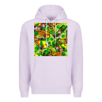 Lilac St. Patrick's Donkey With Shamrock Seamless Premium Hoodie - FaDigitalArtStudio