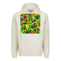 Oatmeal Heather St. Patrick's Donkey With Shamrock Seamless Premium Hoodie - FaDigitalArtStudio