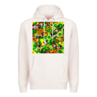 Pale Pink St. Patrick's Donkey With Shamrock Seamless Premium Hoodie - FaDigitalArtStudio