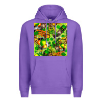 Purple St. Patrick's Donkey With Shamrock Seamless Premium Hoodie - FaDigitalArtStudio