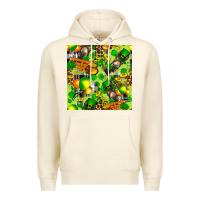 Sandshell St. Patrick's Donkey With Shamrock Seamless Premium Hoodie - FaDigitalArtStudio