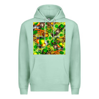 Seafoam St. Patrick's Donkey With Shamrock Seamless Premium Hoodie - FaDigitalArtStudio