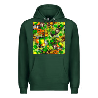 Sports Green St. Patrick's Donkey With Shamrock Seamless Premium Hoodie - FaDigitalArtStudio