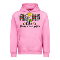 Fuchsia Pink Mama Cita Needs a Margarita Urban Hoodie - CowhideDigitalArt