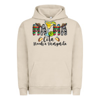 Pigment French Oak Mama Cita Needs a Margarita Urban Hoodie - CowhideDigitalArt