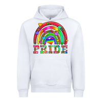 White lgbtq pride and rainbow Urban Hoodie - HRA Design Shop