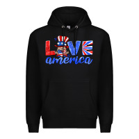 Black love america gnome Premium Hoodie - HRA Design Shop