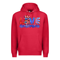 Cardinal love america gnome Premium Hoodie - HRA Design Shop