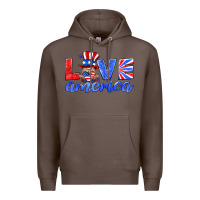 Coffee love america gnome Premium Hoodie - HRA Design Shop