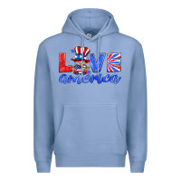 Colony Blue love america gnome Premium Hoodie - HRA Design Shop