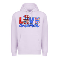 Lilac love america gnome Premium Hoodie - HRA Design Shop