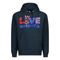 Navy love america gnome Premium Hoodie - HRA Design Shop