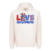 Pale Pink love america gnome Premium Hoodie - HRA Design Shop