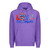 Purple love america gnome Premium Hoodie - HRA Design Shop