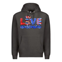 Smoke love america gnome Premium Hoodie - HRA Design Shop