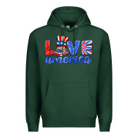 Sports Green love america gnome Premium Hoodie - HRA Design Shop