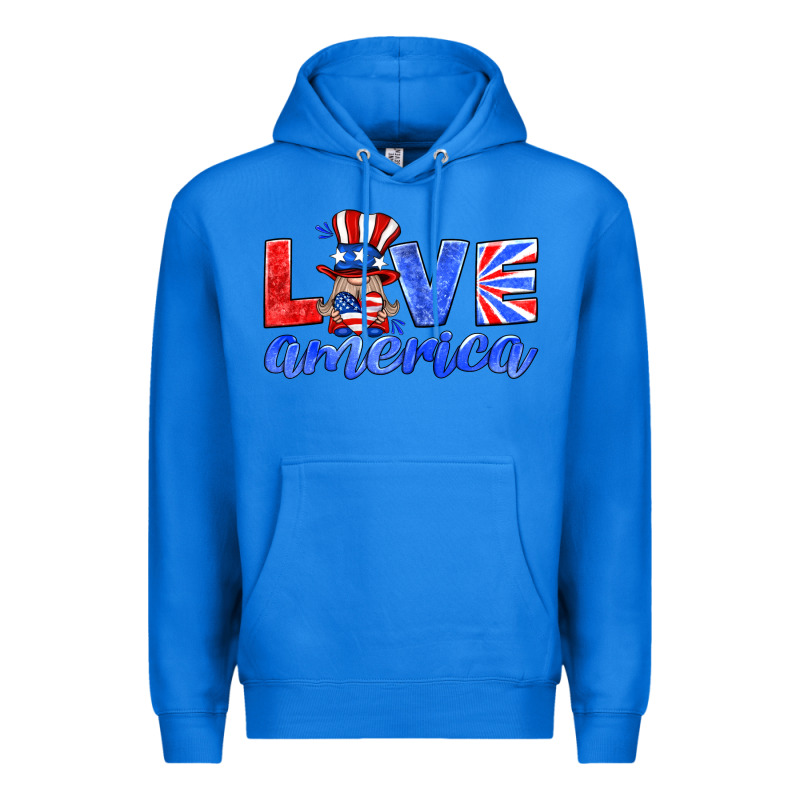 Love America Gnome Premium Hoodie by HRA Design Shop | Teevron