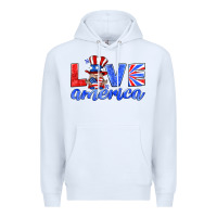 White love america gnome Premium Hoodie - HRA Design Shop