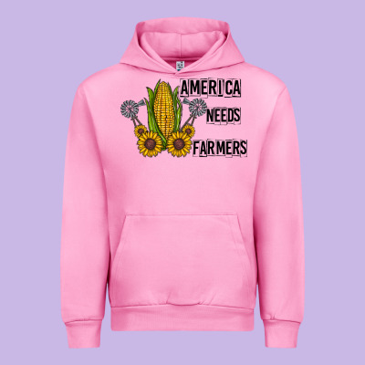 America Needs Farmers Urban Hoodie Designed By Cowhidedigitalart