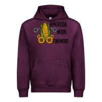 Mauve Wine america needs farmers Urban Hoodie - CowhideDigitalArt