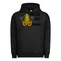 Pigment Black america needs farmers Urban Hoodie - CowhideDigitalArt
