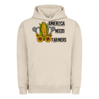 Pigment French Oak america needs farmers Urban Hoodie - CowhideDigitalArt
