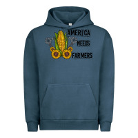 Pigment Midnight Navy america needs farmers Urban Hoodie - CowhideDigitalArt