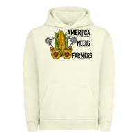Pigment Pistachio america needs farmers Urban Hoodie - CowhideDigitalArt