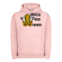 Pigment Salmon america needs farmers Urban Hoodie - CowhideDigitalArt