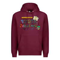 Burgundy math teacher Premium Hoodie - CowhideDigitalArt