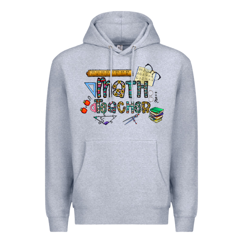 Math Teacher Premium Hoodie by CowhideDigitalArt | Teevron