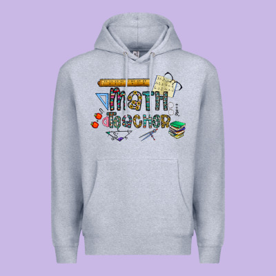 Math Teacher Premium Hoodie Designed By Cowhidedigitalart