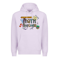 Lilac math teacher Premium Hoodie - CowhideDigitalArt