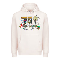 Pale Pink math teacher Premium Hoodie - CowhideDigitalArt
