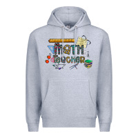 Heather Grey math teacher Premium Hoodie - CowhideDigitalArt