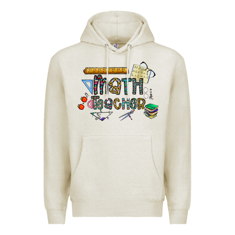 Math Teacher Premium Hoodie by CowhideDigitalArt | Teevron