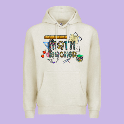 Math Teacher Premium Hoodie Designed By Cowhidedigitalart