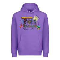 Purple math teacher Premium Hoodie - CowhideDigitalArt