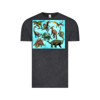 Vintage Black dinosaurs tumbler Vintage Tee - Artiststas