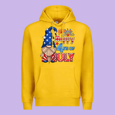 Happy 4th Of July Gnome Premium Hoodie Designed By Hra Design Shop