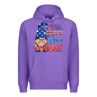 Purple happy 4th of july gnome Premium Hoodie - HRA Design Shop