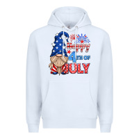 White happy 4th of july gnome Premium Hoodie - HRA Design Shop