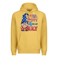 Antique Gold happy 4th of july gnome Premium Hoodie - HRA Design Shop