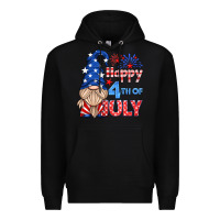 Black happy 4th of july gnome Premium Hoodie - HRA Design Shop