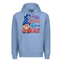 Colony Blue happy 4th of july gnome Premium Hoodie - HRA Design Shop