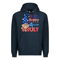 Navy happy 4th of july gnome Premium Hoodie - HRA Design Shop