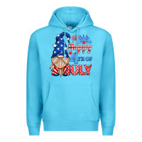 Ocean Blue happy 4th of july gnome Premium Hoodie - HRA Design Shop